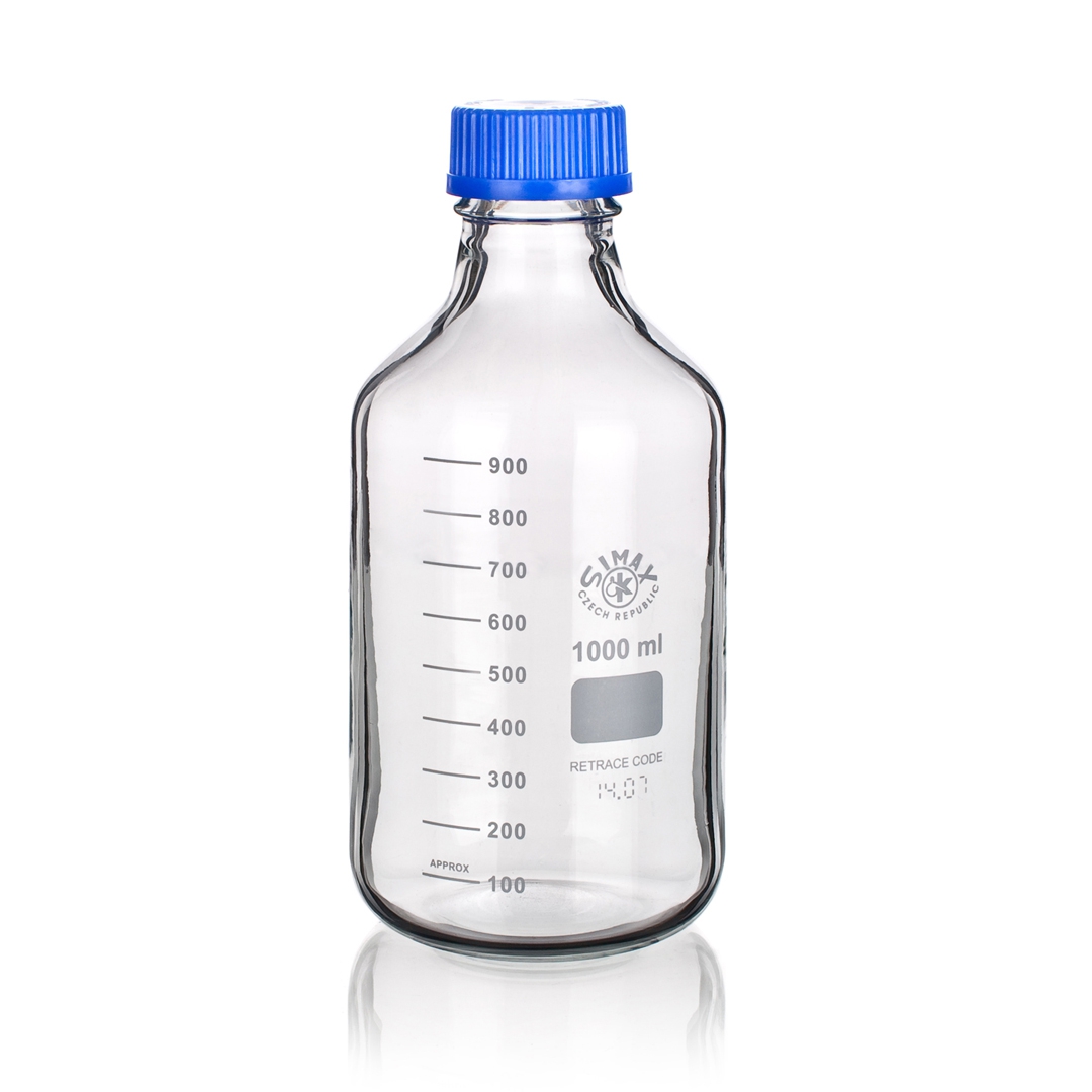 Reagent Bottle 1 1 5 Bar Borosilicate Glass 3 3 Smith Scientific   2070TSimaxReagentBottle11 5Bar 