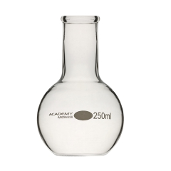 Flat Bottom Flask, Long Narrow Neck, Borosilicate Glass