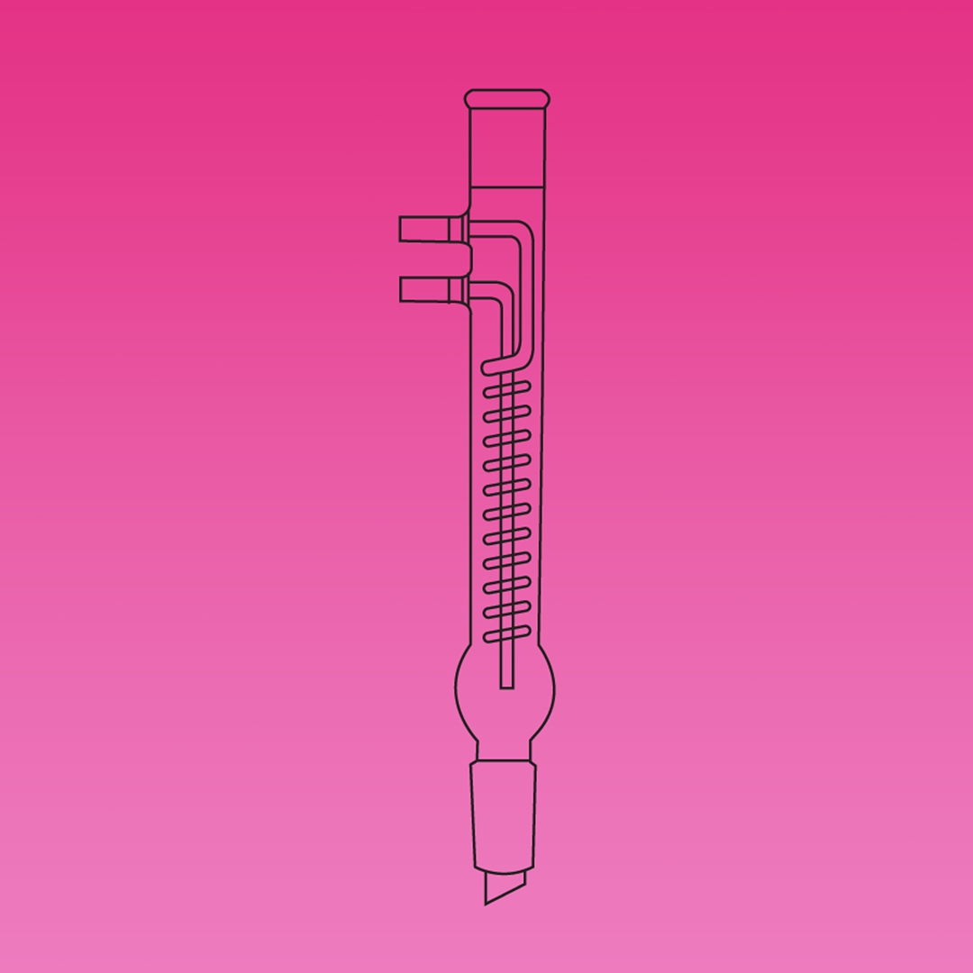 Reflux Condenser Tightly Wrapped Coil Provides Maximum Cooling Excellent For Use With Volatile 7448