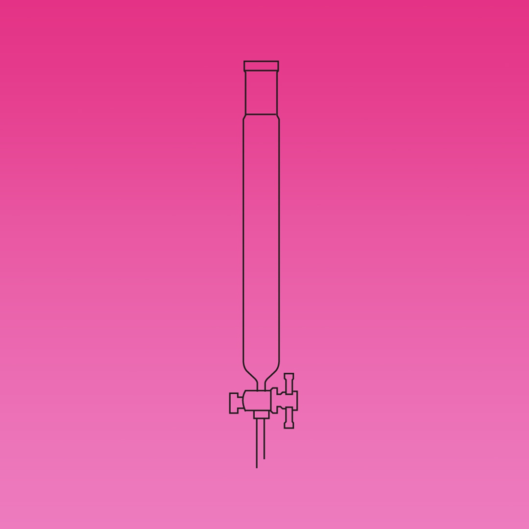 Chromatography Column, Heavy Wall, PTFE Stopcock, For Flash