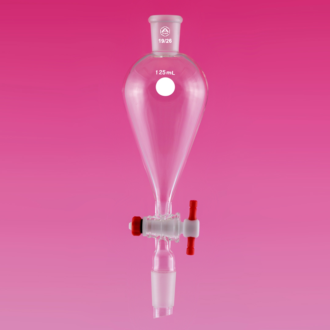 Separatory Funnel With Glass Stopper And PTFE Stopcock, Glass Dixon